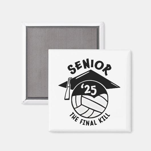 Volleybal Afstuderen 2025 Magneet (Voorkant / Achterkant)