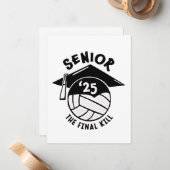 Volleybal Afstuderen 2025 Notitiekaartje (Voorkant / Achterkant in situ)