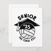 Volleybal Afstuderen 2025 Notitiekaartje (Voorkant / Achterkant)