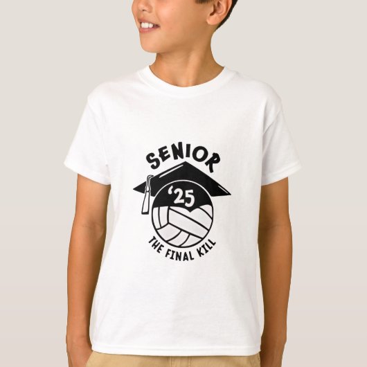 Volleybal Afstuderen 2025 T-shirt (Voorkant)