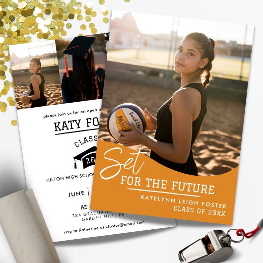 Volleybal Afstuderen Aankondiging Uitnodiging