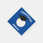 Volleybal Afstuderen Blauw Servet (Hoek)