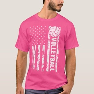 Volleybal Amerikaanse vlag Amerikaanse vlag volley T-shirt