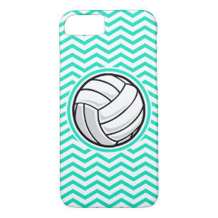 Volleybal; Aqua Green Chevron Case-Mate iPhone Case