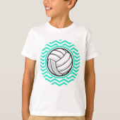 Volleybal; Aqua Green Chevron T-shirt (Voorkant)