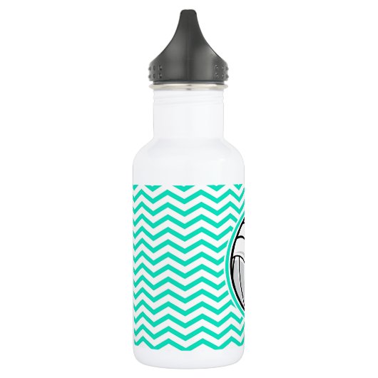 Volleybal; Aqua Green Chevron Waterfles (Links)