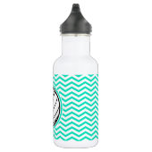 Volleybal; Aqua Green Chevron Waterfles (Rechts)