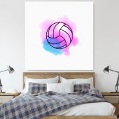 Volleybal aquarel canvas afdruk (Insitu (Slaapkamer))