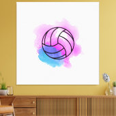 Volleybal aquarel canvas afdruk (Insitu (Woonkamer))