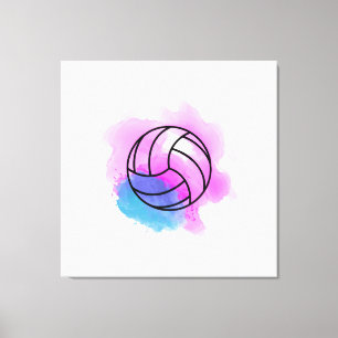 Volleybal aquarel canvas afdruk