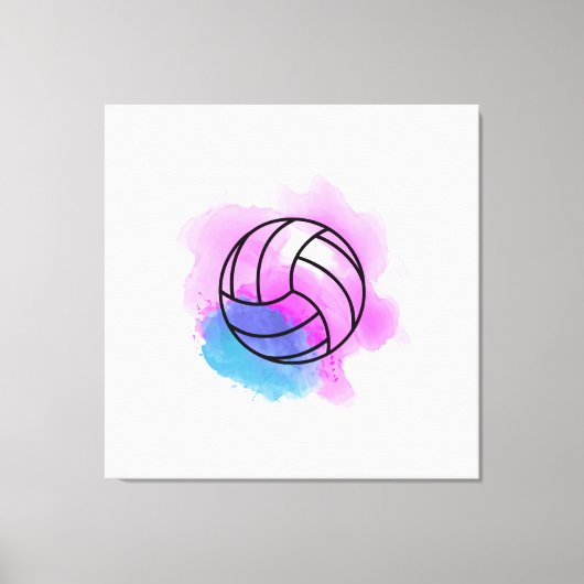 Volleybal aquarel canvas afdruk (Voorkant)