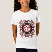 Volleybal Art Girls T-shirt (Voorkant)