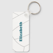 volleybal atleet team geschenken onder 10 blauwgro sleutelhanger (Achterkant)