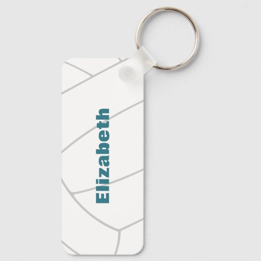 volleybal atleet team geschenken onder 10 blauwgro sleutelhanger (Achterkant)