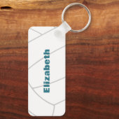 volleybal atleet team geschenken onder 10 blauwgro sleutelhanger (Achterkant)