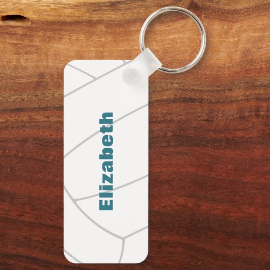 volleybal atleet team geschenken onder 10 blauwgro sleutelhanger (Achterkant)