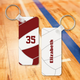 volleybal atleet team geschenken onder 10 maroon sleutelhanger