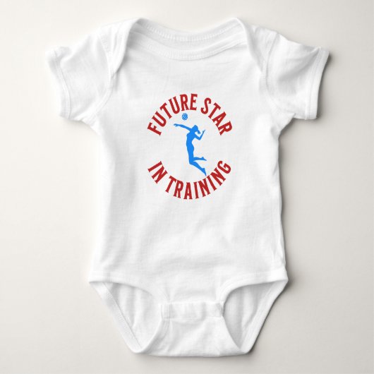 Volleybal Baby Bodysuit, Volleybal Gift Romper (Voorkant)