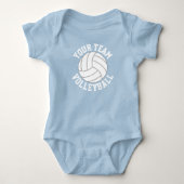 Volleybal Baby Teamnaam, Spelernaam en Nummer Romper (Voorkant)
