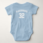 Volleybal Baby Teamnaam, Spelernaam en Nummer Romper (Achterkant)