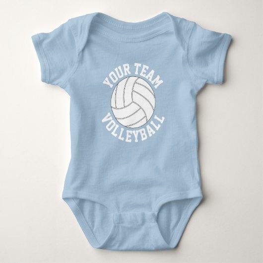 Volleybal Baby Teamnaam, Spelersnaam en Nummer Romper (Voorkant)