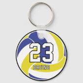 Volleybal Bal Aangepaste Naam & Shirts Nummer Sleutelhanger (Voorkant)