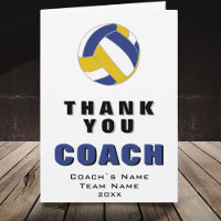 Volleybal Bal Dank je Coach Kaart