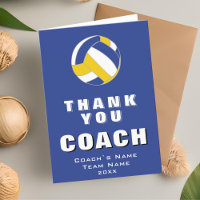 Volleybal Bal Dank je Coach Kaart