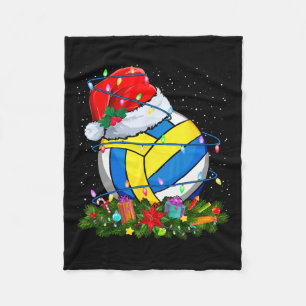 Volleybal bal Kerstman Hoed Kerstverlichting Grapp Fleece Deken