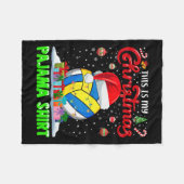Volleybal bal Kerstman Hoed Kerstverlichting Grapp Fleece Deken (Voorkant (Horizontaal))