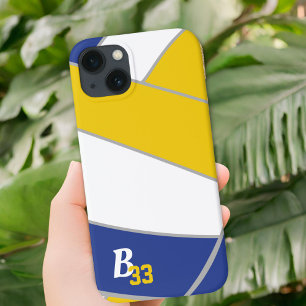 Volleybal Bal Speler Nummer Monogram Sport iPhone 13 Hoesje