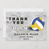 Volleybal Bal Zand Dank je Coach Kaart (Voorkant)