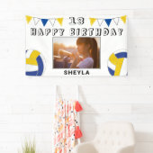 Volleybal Ball Flags Kinder Foto Verjaardagsfeest Spandoek (Insitu)