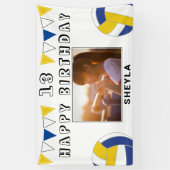Volleybal Ball Flags Kinder Foto Verjaardagsfeest Spandoek (Verticaal)