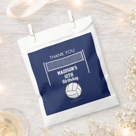 Volleybal Ball & Net Navy Blauw Verjaardag Naam Le Bedankzakje