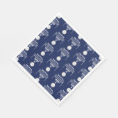 Volleybal Ball & Net Navy Blauw Verjaardag Naam Le Servet (Hoek)