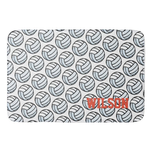 Volleybal Ball Patroon Sport Decor Tiener Plezier Badmat (Voorkant)