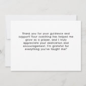 Volleybal Ball Sand Bedankt Coach Kaart (Achterkant)