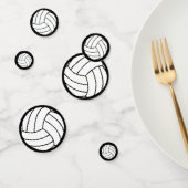 Volleybal ballen op zwart confetti (Groep)