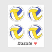 Volleybal ballen pack sticker (Vel)