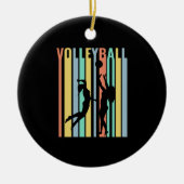 Volleybal Beachvolleyball Retro Keramisch Ornament (Voorkant)