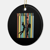Volleybal Beachvolleyball Retro Keramisch Ornament (Links)