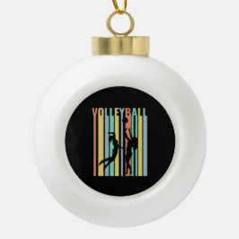 Volleybal Beachvolleyball Retro Keramische Bal Ornament