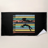 Volleybal Beachvolleyball Retro Strandlaken (Voorkant)