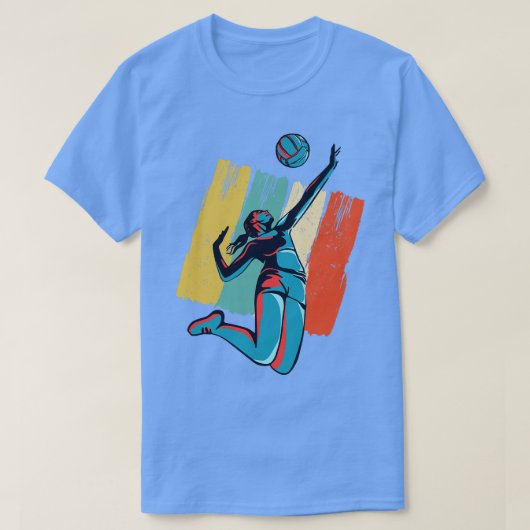 Volleybal Beachvolleyball Retro T-shirt (Design voorkant)