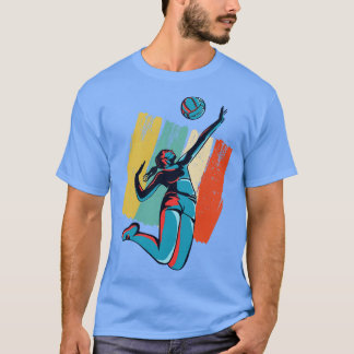 Volleybal Beachvolleyball Retro T-shirt