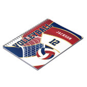 Volleybal bij de marine, rood en wit notitieboek (Linkerzijde)