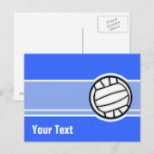 Volleybal; Blauw Briefkaart (Voorkant / Achterkant)
