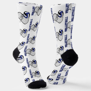 Volleybal - Blauw, Zwart en Wit Sokken