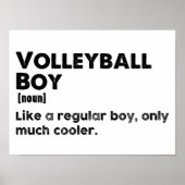 Volleybal Boy Funny Definitie Poster (Voorkant)
